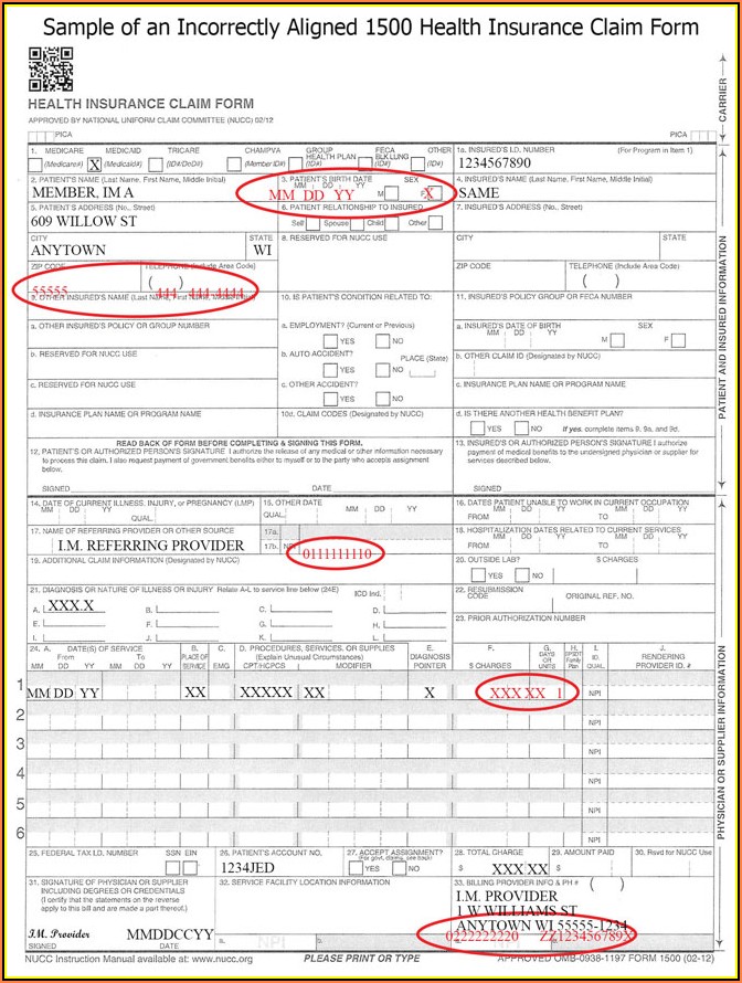 Medicaid Cms 1500 Form Instructions