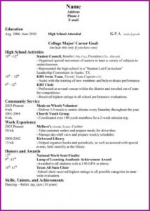 Middle School Resume Builder