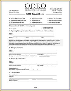 Military Qdro Form