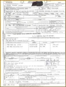 Military Service Form Dd 214