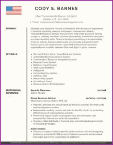 Military Spouse Resume Summary