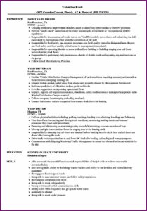 Moving Company Driver Resume