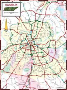 Nashville Lodging Map
