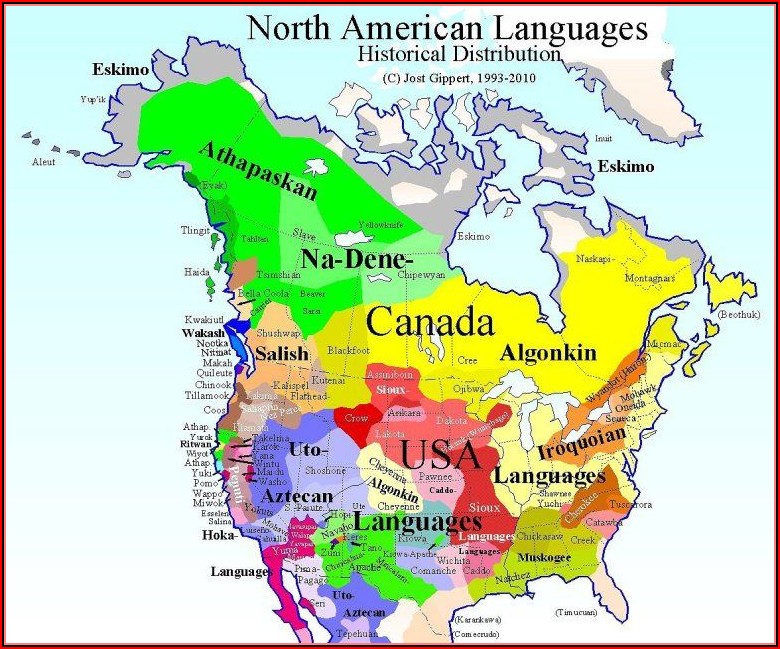 Native American Map Of North America