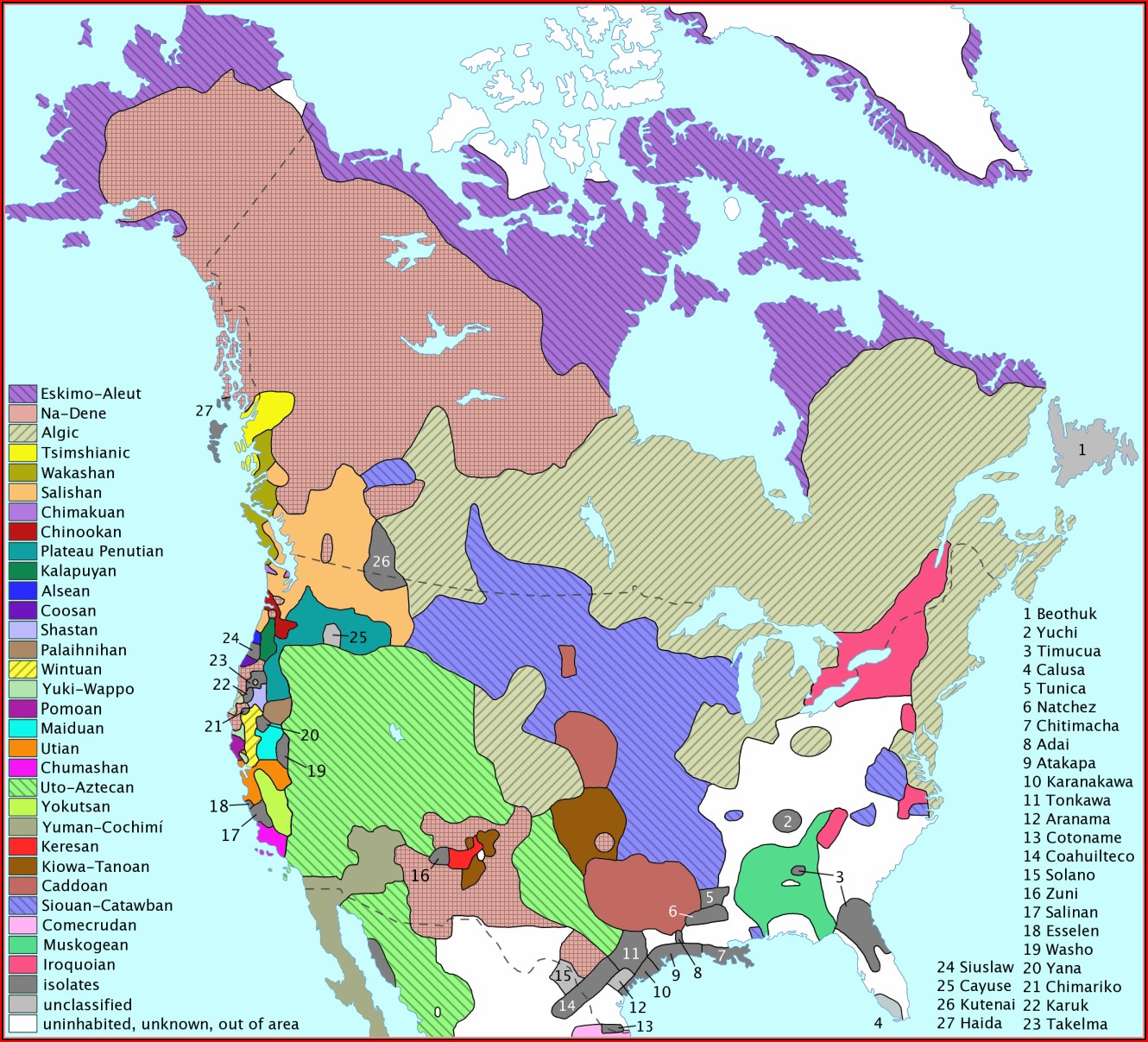 Native Peoples Of North America Map