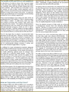 Natural Triglyceride Vs. Ethyl Ester Form Of Fish Oil