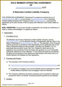 Nebraska Llc Forms