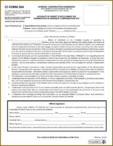 Nevada Workers Compensation Waiver Form