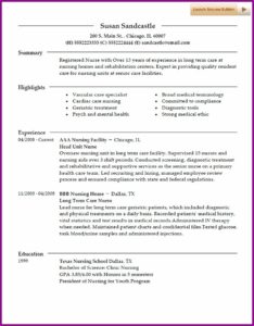 Nurses Cv Template