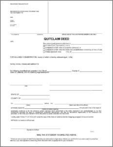 Oklahoma Quit Claim Deed Form Free Download