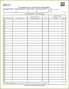 Oklahoma Sales Tax Report Form