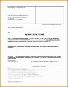 Orange County Ca Quit Claim Deed Form