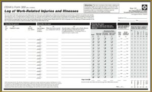 Osha Form 300 300a 301 And Instructions