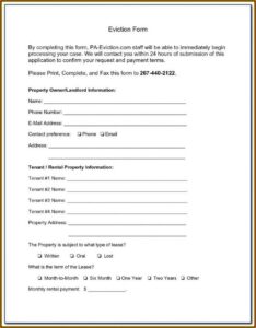 Pennsylvania Eviction Notice Sample