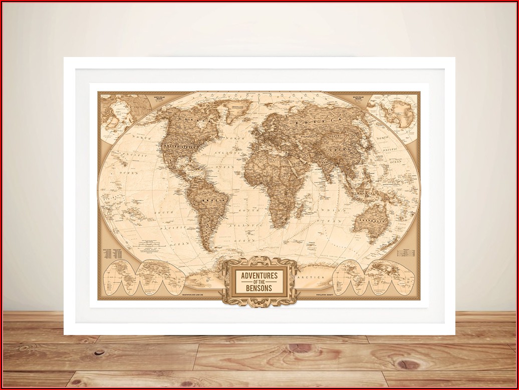 Personalised Framed Push Pin Map