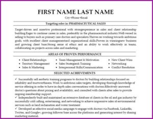 Pharmaceutical Resume Template