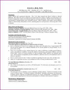 Physician Curriculum Vitae Template