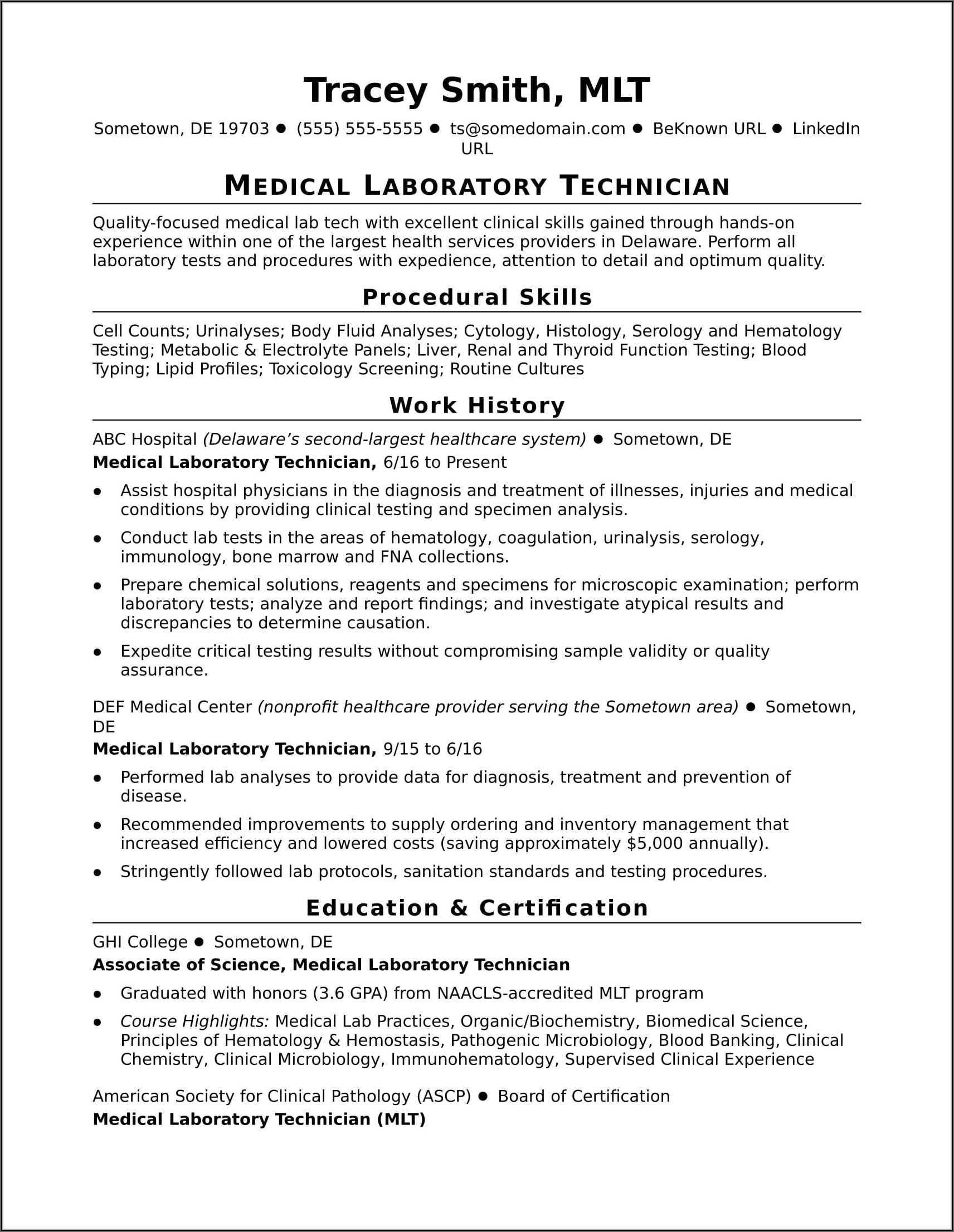 Physician Resume Template Microsoft Word