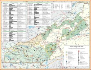 Pisgah National Forest Hiking Trails Map
