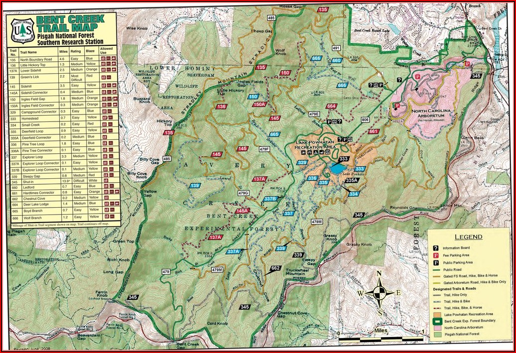 Pisgah National Forest Trail Map Pdf