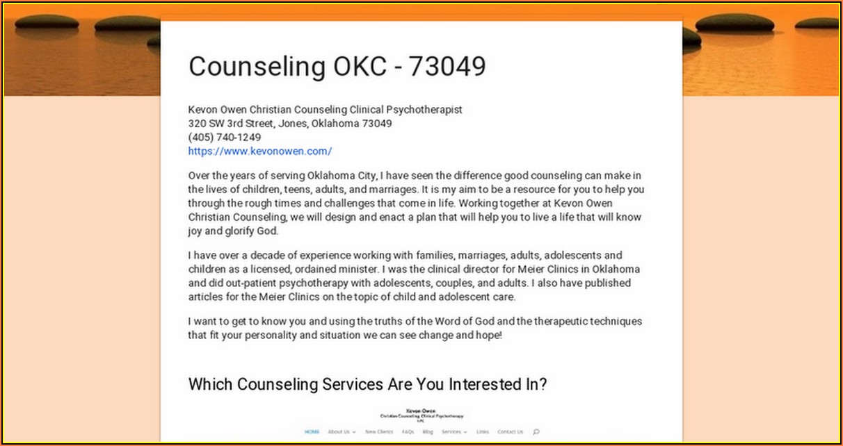 Premarital Counseling Form Oklahoma