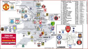 Premier League Map Poster