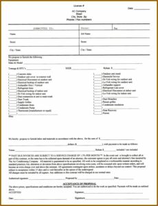 Printable Blank Proposal Forms
