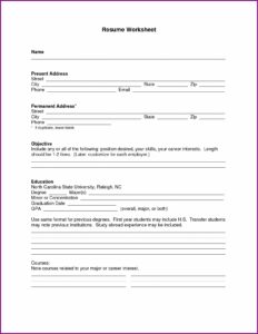 Printable Blank Resume Pdf