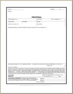 Printable Proposal Forms
