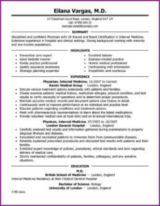 Professional Doctor Resume Template