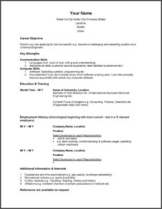 Professional Resume Template Canada
