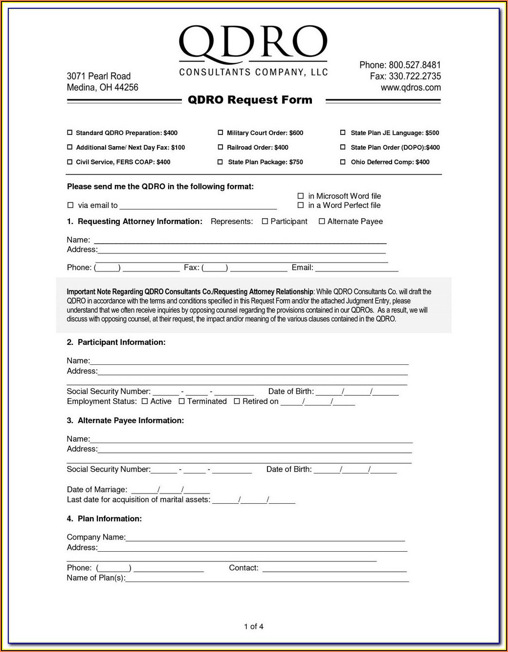 Qdro Form Illinois