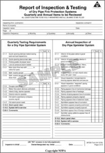 Quarterly Fire Sprinkler Inspection Form
