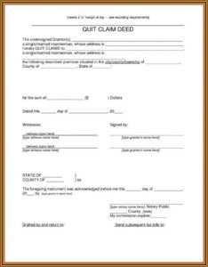 Quit Claim Deed Arizona Form
