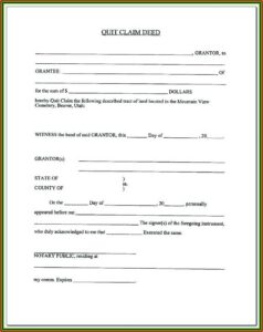 Quit Claim Deed Form Arizona Maricopa County