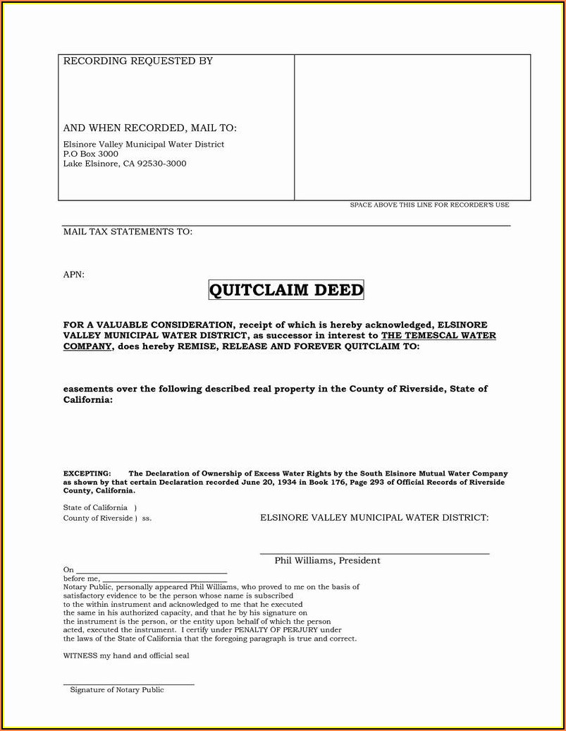 Quit Claim Deed Form Marion County Indiana