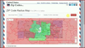 Radius Map Around Zip Code