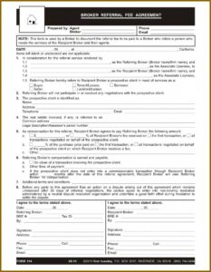 Real Estate Agent Referral Agreement Template