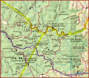 Red River Gorge Trail Map Topo