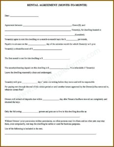 Rental Application Form Template Word