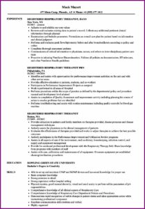 Respiratory Therapist Resume Samples