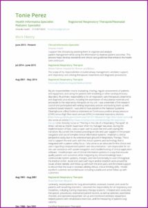 Respiratory Therapist Resume Templates