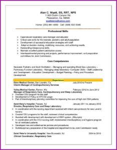 Respiratory Therapy Resume Examples
