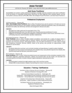 Resume Examples For Registered Nurses