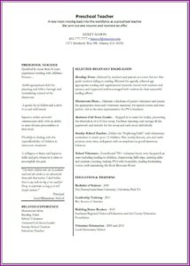 Resume Examples For Teaching Jobs