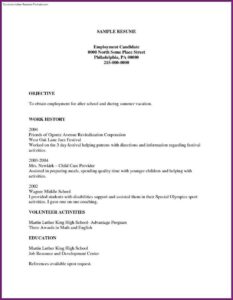 Resume Examples Free Printable