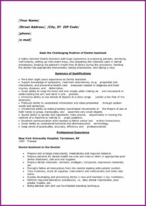Resume For Dental Assistant