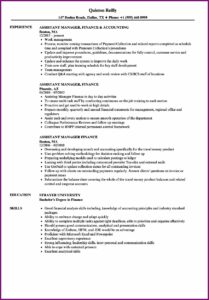 Resume Format For Assistant Manager Accounts In India