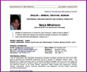 Resume Format For Experienced It Professionals Download