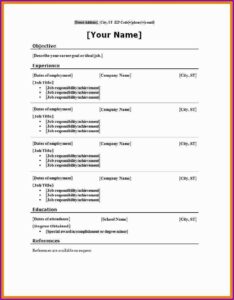 Resume Format For Freshers Free Download Latest Pdf